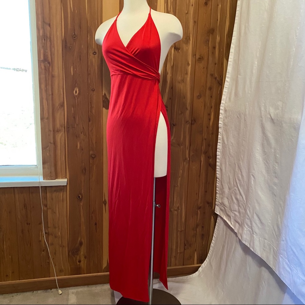 High slit maxi dress